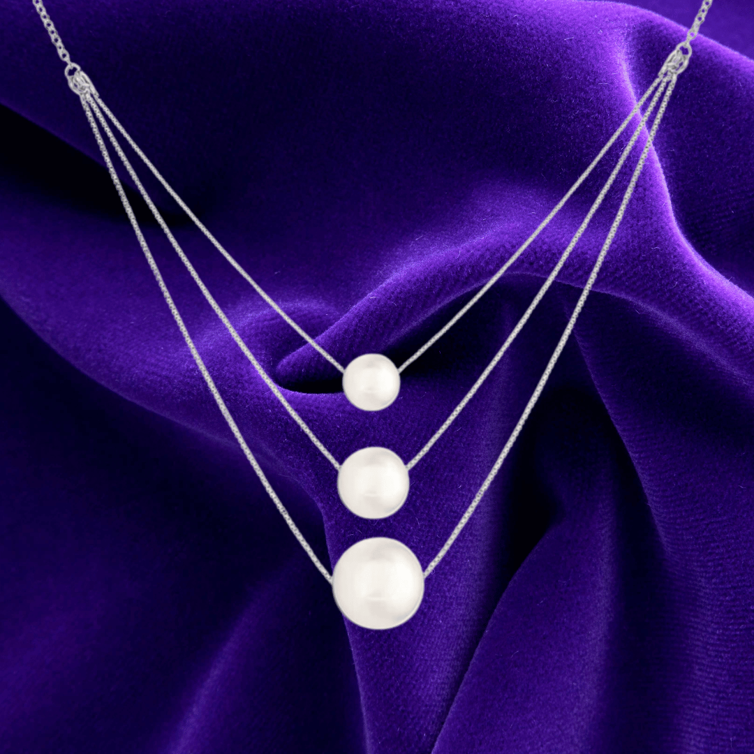 SILVER PEARL NECKLACE